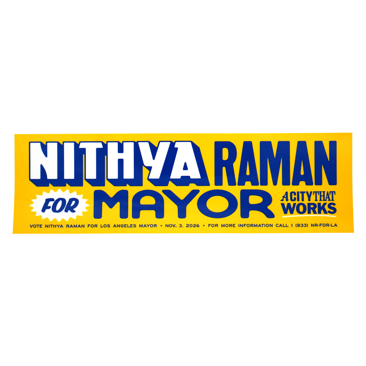 Nithya For Mayor Bumper Sticker