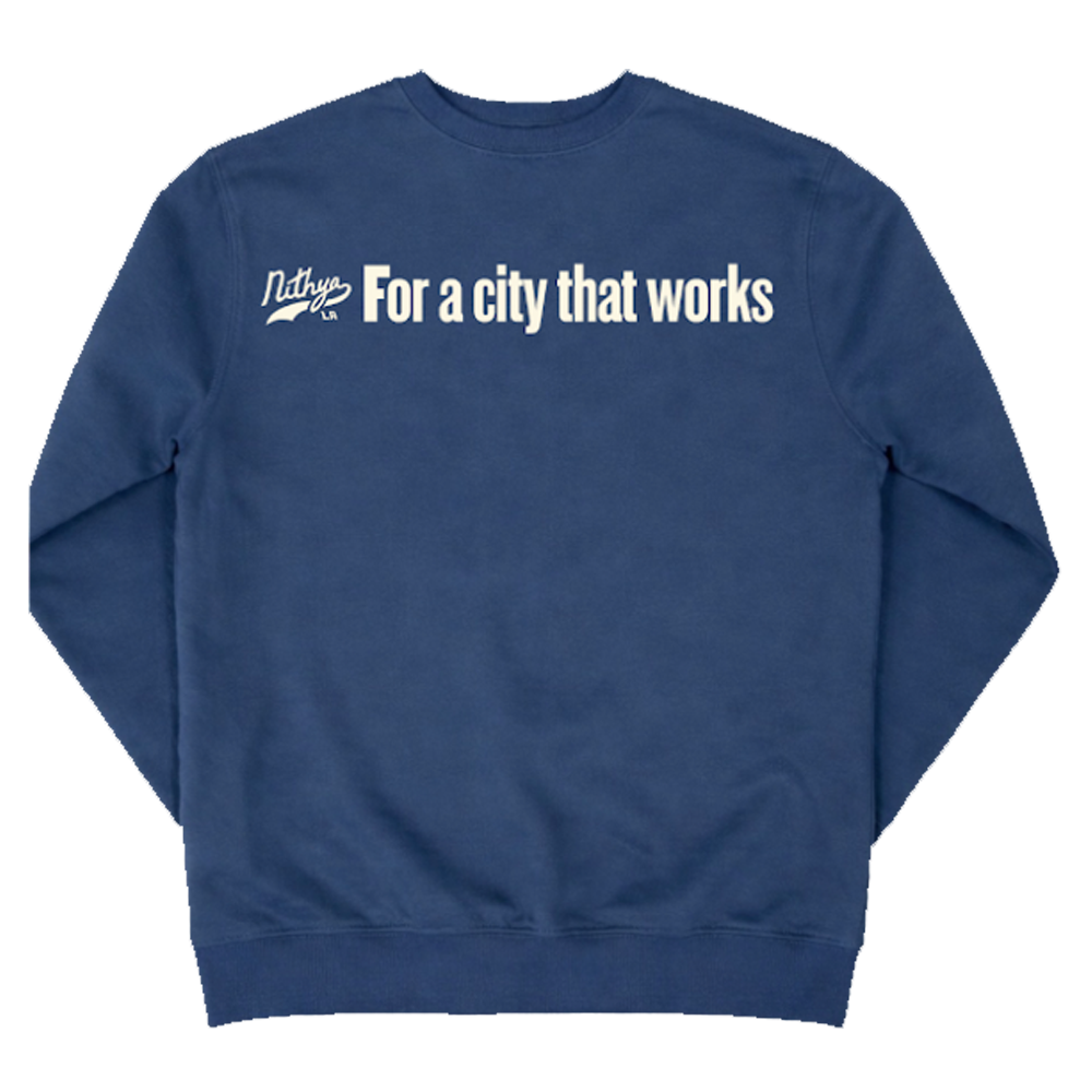 Nithya For Mayor Crewneck Sweatshirt
