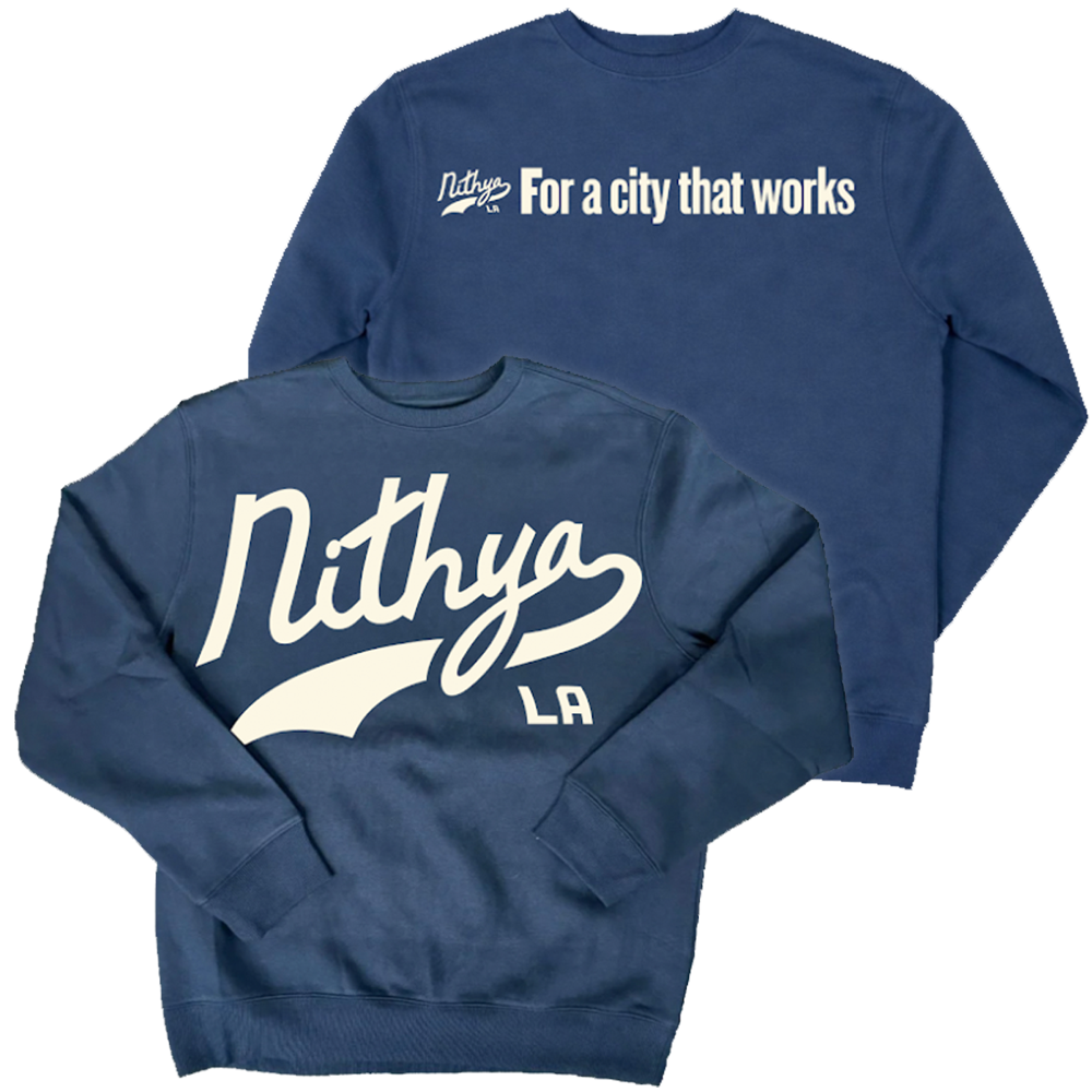 Nithya For Mayor Crewneck Sweatshirt