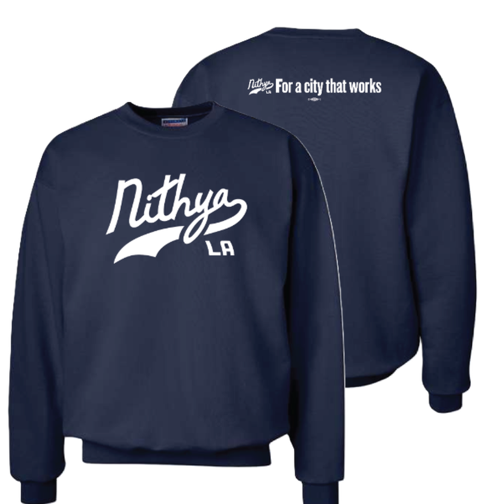 Nithya For Mayor Crewneck Sweatshirt